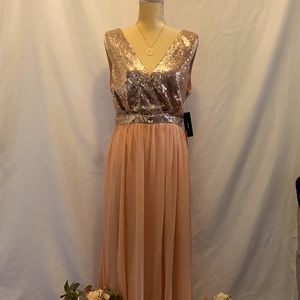 NWT gorgeous sequin top gown